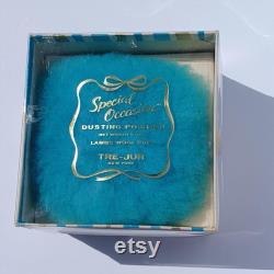 Vintage Tre Jur special occasions dusting powder with lambs wool talc powder puff