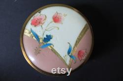 Vintage Trinket Dish. Rose Pink and White, Grandmacore Vanity Decor, Glass Dish, Plastic Top, Mid Century Modern, Housewarming, Hostess Gift