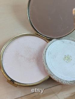 Vintage Ultima II Maroon Enamel Compact P 62 Revlon Translucent Pressed Powder and Original Velvet Sack