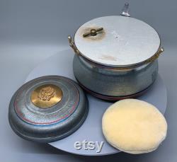 Vintage United States Army Motif Musical Box-Powder Puff Box