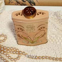Vintage Vanity decor with Cody's powder tin, vintage powder box and vintage Revlon intimate filigree perfume bottle