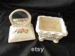 Vintage Vanity shape with mirror powder box