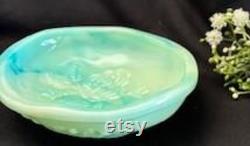 Vintage Variety Italian Genuine Alabaster Stone Trinket Lidded Box-Avon 1970s Victorian Jadeite Milk Glass Soap Dish-Made in Italy-Collector