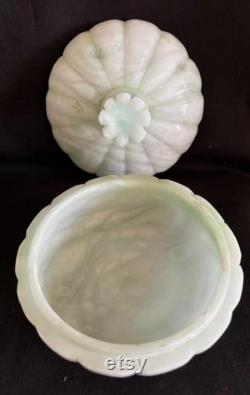 Vintage Variety Italian Genuine Alabaster Stone Trinket Lidded Box-Avon 1970s Victorian Jadeite Milk Glass Soap Dish-Made in Italy-Collector