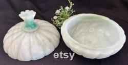 Vintage Variety Italian Genuine Alabaster Stone Trinket Lidded Box-Avon 1970s Victorian Jadeite Milk Glass Soap Dish-Made in Italy-Collector