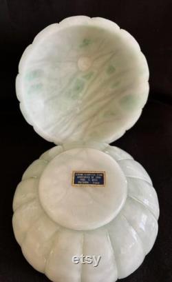 Vintage Variety Italian Genuine Alabaster Stone Trinket Lidded Box-Avon 1970s Victorian Jadeite Milk Glass Soap Dish-Made in Italy-Collector