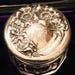 Vintage Victorian Engraved Sterling Silver Glass Powder Jar in Excellent Condition