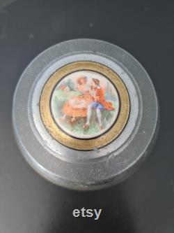 Vintage Victorian Metal Powder Box