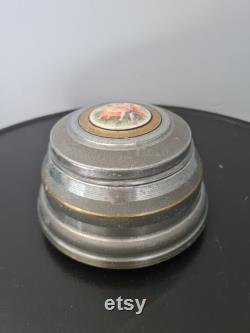 Vintage Victorian Metal Powder Box