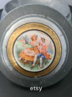Vintage Victorian Metal Powder Box