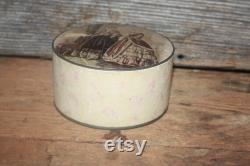 Vintage Victorian Round Powder or Jewelry Box