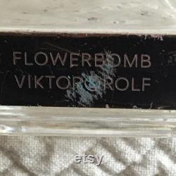 Vintage Viktor and Rolf Flower Bomb Glass Dresser Jar. Empty Octagon Shaped Jar to Use for a Dresser Jewelry or Trinket Collector Powder Box.