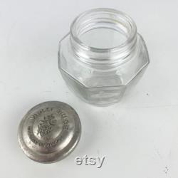 Vintage Violet Dulce Talcum Powder Harmony Of Boston Glass Jar Vanity Boudoir, Romantic Victorian Decor