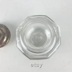 Vintage Violet Dulce Talcum Powder Harmony Of Boston Glass Jar Vanity Boudoir, Romantic Victorian Decor