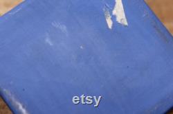 Vintage Wedgwood Blue Jasperware by Schafer and Vater- Square Vanity Jewelry Box Children Design