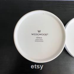 Vintage Wedgwood Venice Bone China Powder Box Vanity Decor Trinket Dish