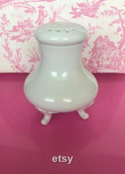 Vintage White Porcelain Sugar Shaker, Talc Shaker, Hat Pin Holder