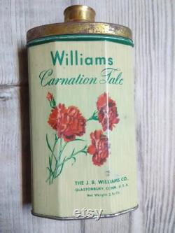 Vintage Williams Carnation Talc tin empty -some age wear