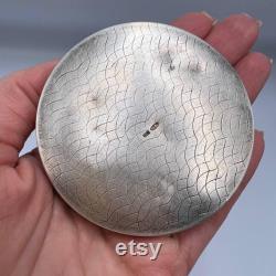 Vintage Women's USSR Silver 875 Compact Powder Box Roses Mirror Signed 78 gr