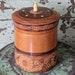 Vintage Wooden Hand Lacquered Marquetry Trinket Powder Box