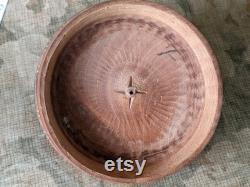 Vintage Wooden Hand Lacquered Marquetry Trinket Powder Box