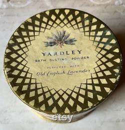 Vintage Yardley Bath Dusting Powder, Old English Lavender, Empty Presentation Box The Lavender Sellers Logo, Collectible Vanity Display