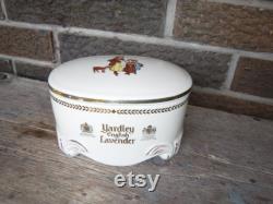 Vintage Yardley English Lavender Oval Soap Porcelain Powder Trinket Box