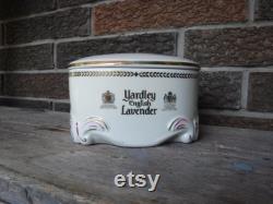 Vintage Yardley English Lavender Oval Soap Porcelain Powder Trinket Box