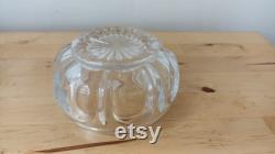 Vintage beads Trinket Box Vanity Jar Jewlery Box, Round Glass Trinket Container