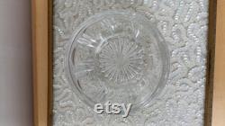 Vintage beads Trinket Box Vanity Jar Jewlery Box, Round Glass Trinket Container