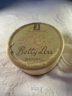 Vintage box of facial powder, box and contents, Betty Lou brand