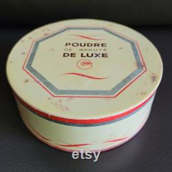 Vintage carton powder box (empty) marked Gibbs, Poudre de Beaute de Luxe, No 72, Peche, France