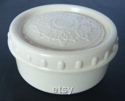 Vintage cream colored bakelite powder vanity box