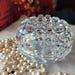Vintage crystal powder bowl, Art Deco powder bowl, vintage powder bowl, dressing table vanity bowl, crystal bowl with lid
