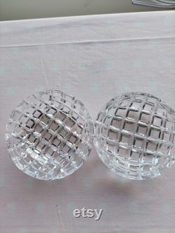 Vintage crystal powder bowl, Art Deco powder bowl, vintage powder bowl, dressing table vanity bowl, crystal bowl with lid