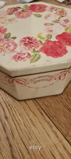 Vintage floral Gift tin by No 7 includes original talcum and soap