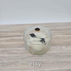 Vintage glass Norell dusting powder box