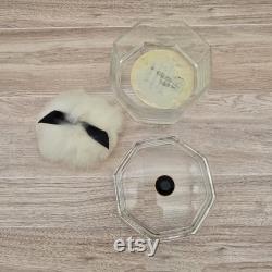 Vintage glass Norell dusting powder box