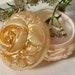 Vintage peach lustre Carnival glass Vanity Box