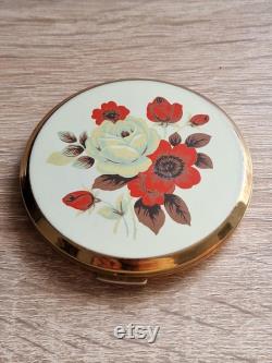 Vintage powder box Stratton made in England mirror cosmetics 50s