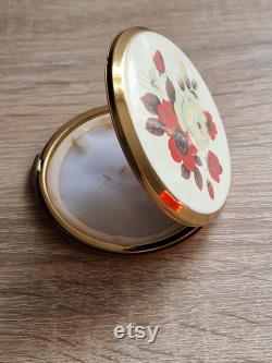 Vintage powder box Stratton made in England mirror cosmetics 50s