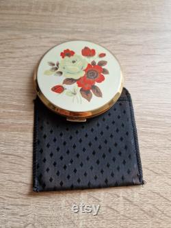 Vintage powder box Stratton made in England mirror cosmetics 50s