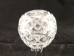 Vintage powder jar cut crystal vanity dressing table glass trinket ring dish box bowl with lid jewellery storage large medium size