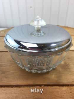 Vintage powder jar, powder tin, set, Victorian powder jar,make up,crystal jar,powder box,collectibles, vanity ,powder container,