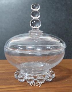 Vtg Candlewick, Imperial Glass Company, Powder Jar, Rare