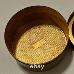 Vtg Hampden Vanity Set Powder Compact Trinket Box Purple Lucite Rhinestones