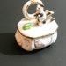 Vtg Kitty Cat Ceramic Trinket Ring Dish (b9)