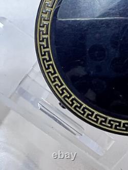 Vtg La Fleurette Compact NYC Greek Key Double Vanity Mirrored Powder Box