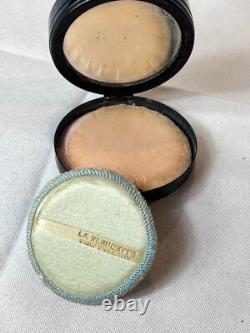 Vtg La Fleurette Compact NYC Greek Key Double Vanity Mirrored Powder Box