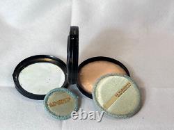 Vtg La Fleurette Compact NYC Greek Key Double Vanity Mirrored Powder Box